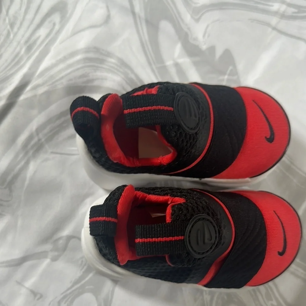 Nike Red and Black Sneakers with Slip-On Design